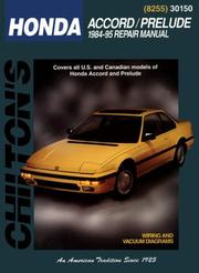 Honda Accord and Prelude, 1984-95 (Chilton Total Car Care Series Manuals)